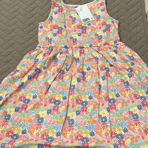 H&M Floral Patterned Cotton Dress/NWT/5T - Picture 4 of 10